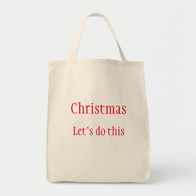 Christmas Shopping Tote Bag (Front)