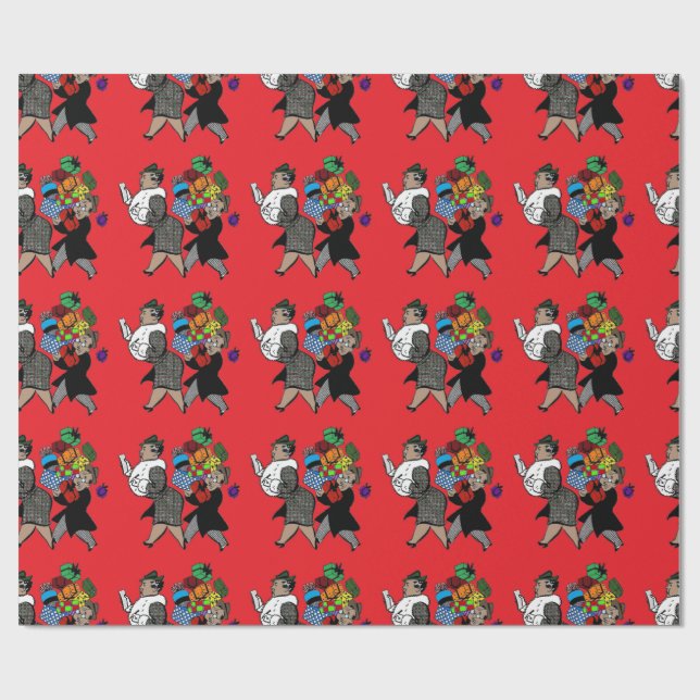 Christmas Shopping with the Missus Wrapping Paper (Flat)