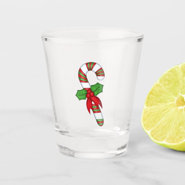Christmas Shot Glass : Candy Cane (Front)