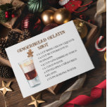 Christmas Shot Recipe Holiday Party Gingerbread  Postcard<br><div class="desc">This design may be personalized in the area provided by changing the photo and/or text. Or it can be customized by clicking Personalize this Template and then choosing the click to customize further option and delete or change the color of the background, add text, change the text color or style,...</div>