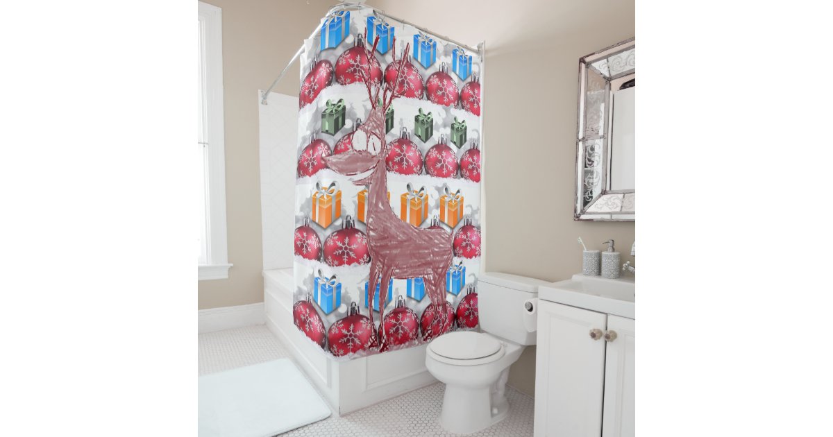 Christmas shower curtain | Zazzle.com