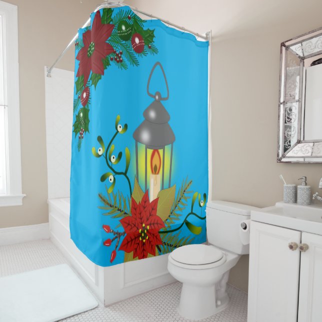 Christmas Shower Curtain, Christmas Candle Shower Curtain (In Situ)