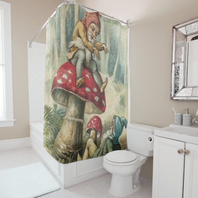 Christmas Shower Curtain, Elf Shower Curtain (In Situ)