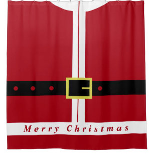 Christmas Shower Curtain Santa Claus Gift