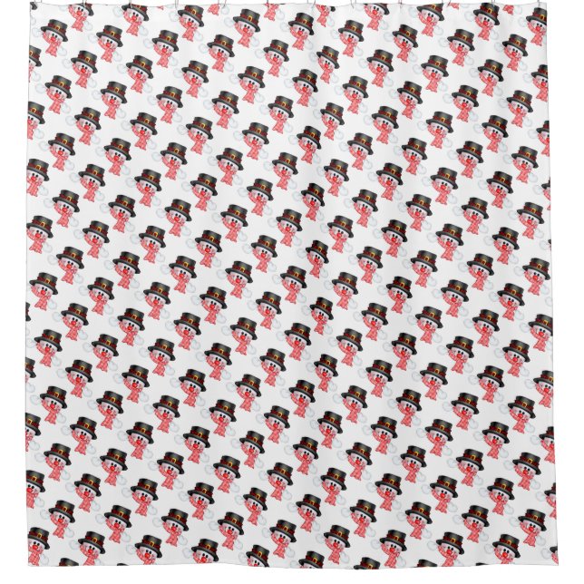 Christmas Shower Curtain/Snowmen Curtain (Front)