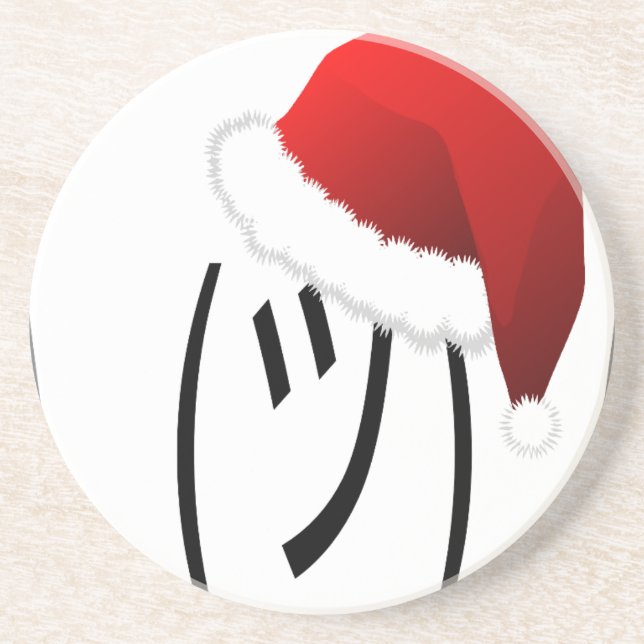 christmas shrug emoji coaster (Front)