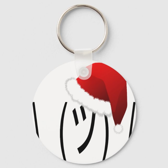 christmas shrug emoji keychain (Front)