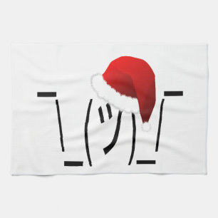 christmas shrug emoji kitchen towel