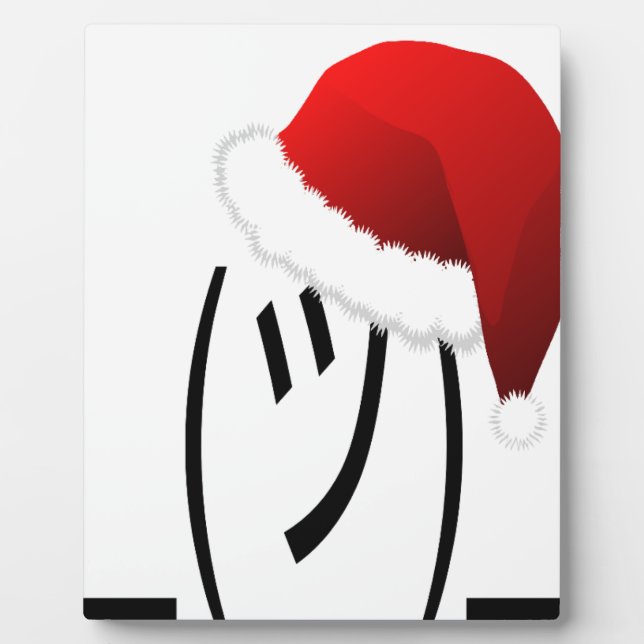 christmas shrug emoji plaque (Front)