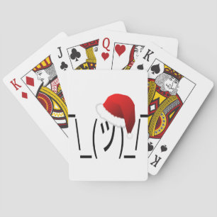christmas shrug emoji poker cards