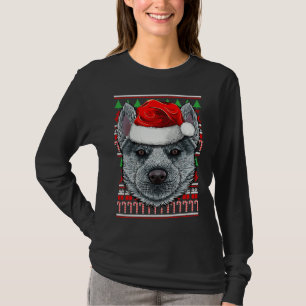 Christmas Siberian Husky Santa Hat T-Shirt