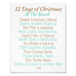 Christmas sign 12 Days of Christmas at the Beach
