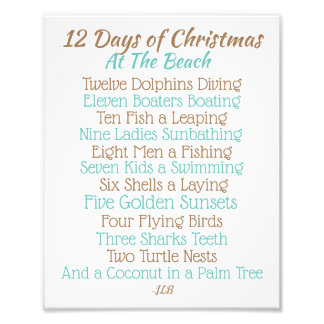 Christmas sign 12 Days of Christmas at the Beach