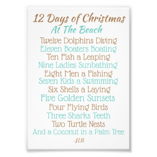 Christmas sign 12 Days of Christmas at the Beach