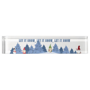 Christmas sign for office or home desk name plate