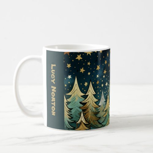 Christmas silent holy and starry night coffee mug