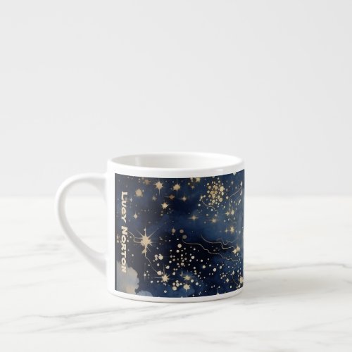 Christmas silent holy and starry night espresso cup