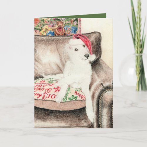 Christmas SIlken Windhound Puppy Cards