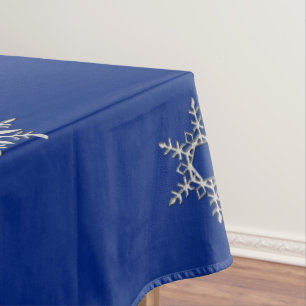 Christmas Silver Snowflake Tablecloth