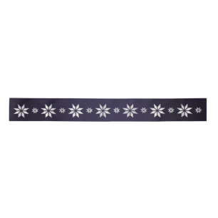 Christmas Silver Star Ribbon Blue Navy