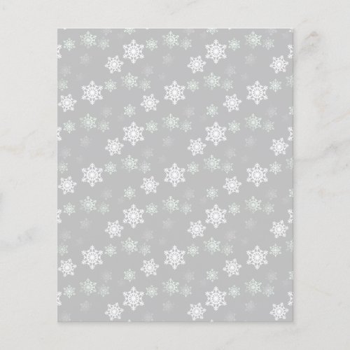 Christmas Silvery White Snow Flurries Flyer