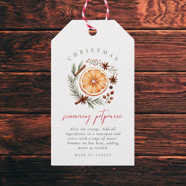 Christmas Simmering Potpourri Gift Tags (Creator Uploaded)