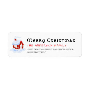 Christmas Simple Return Address Label