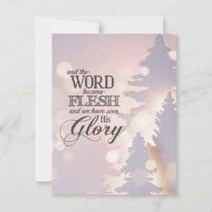 Christmas Simple Trees Christian Bible Verse flat Holiday Card
