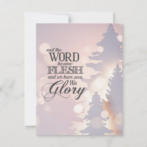 Christmas Simple Trees Christian Bible Verse flat Holiday Card