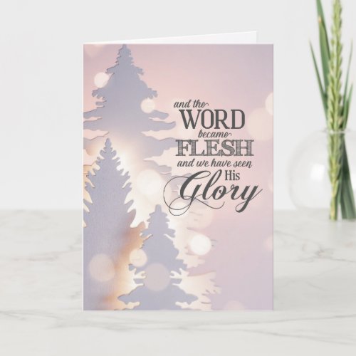 Christmas Simple Trees Christian Bible Verse Holiday Card