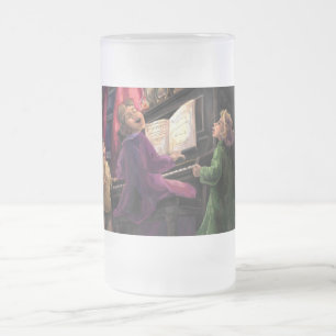 Christmas Sing Along Frosted Glass Beer Mug
