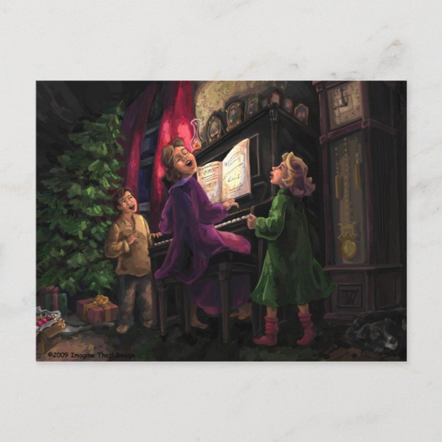 Christmas Sing Along Holiday Postcard (Front)