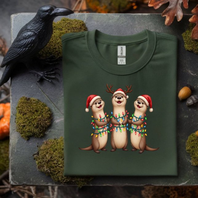  Christmas Singing Otters T-Shirt (Creator Uploaded)
