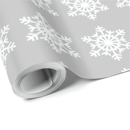 Christmas Siver Snowflake Wrapping Paper