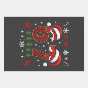 Christmas Six Seven 67 Santa Xmas Gen Alpha Wrapping Paper Sheets