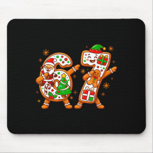 Christmas Six Seven Dabbing Cool Meme 67 Xmas Dab  Mouse Pad