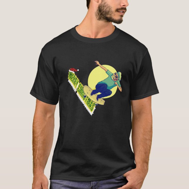 Christmas Skateboarding Santa Claus 2020 Classic T T-Shirt (Front)