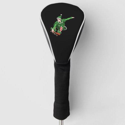 Christmas Skater Elf Golf Head Cover