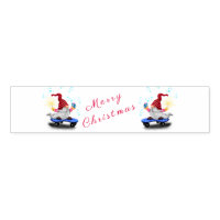 Christmas Skater Gnome with Gift Napkin Bands