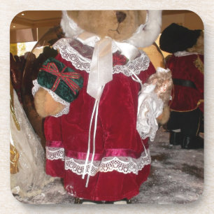 Christmas Skater Teddy Bear Collection. Beverage Coaster