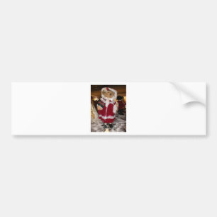 Christmas Skater Teddy Bear Collection. Bumper Sticker