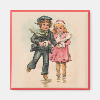 Christmas Skating Magnet
