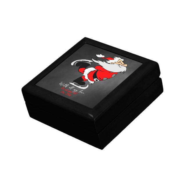 Christmas Skating  Santa Gift Box (Side)