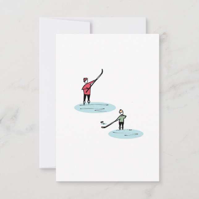 Christmas skating thank you card (Front)