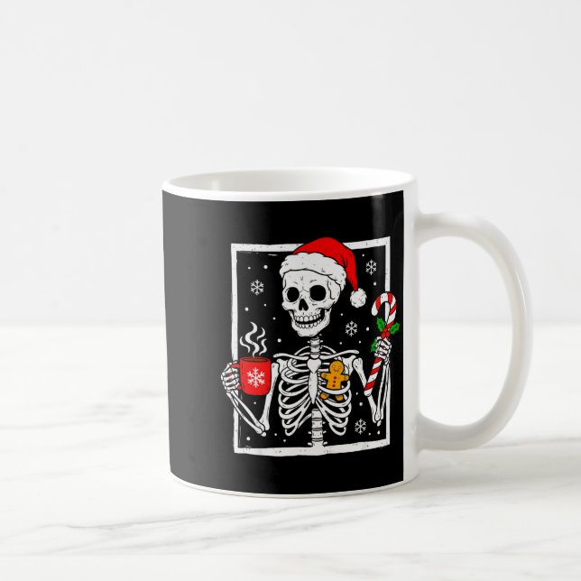 Christmas Skeleton Hat Santa Coffee Candy Cane Xma Mug (Right)