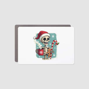 Christmas Skeleton Hot Chocolate Xmas Men Women Ki Car Magnet