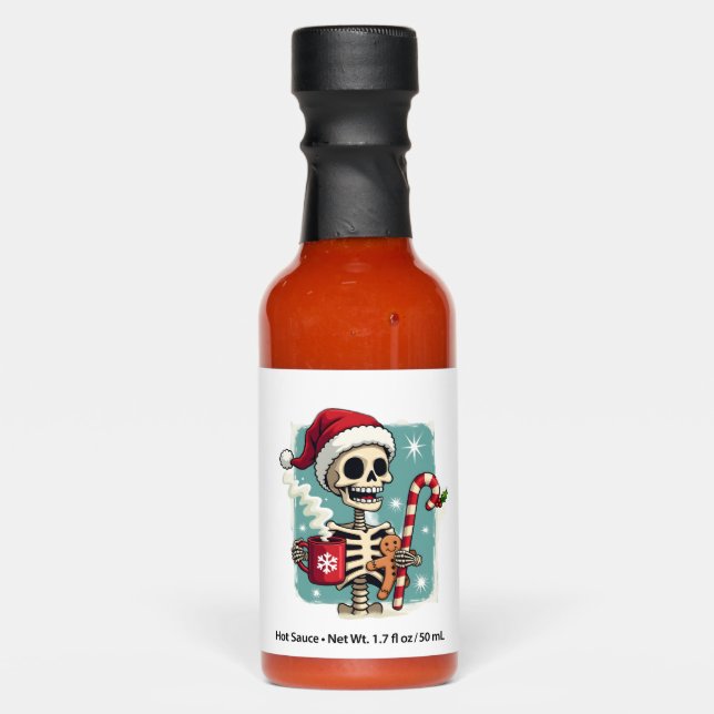 Christmas Skeleton Hot Chocolate Xmas Men Women Ki Hot Sauces (Front)