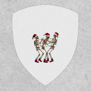 Christmas Skeleton Santa Dancing Lights (2) Patch