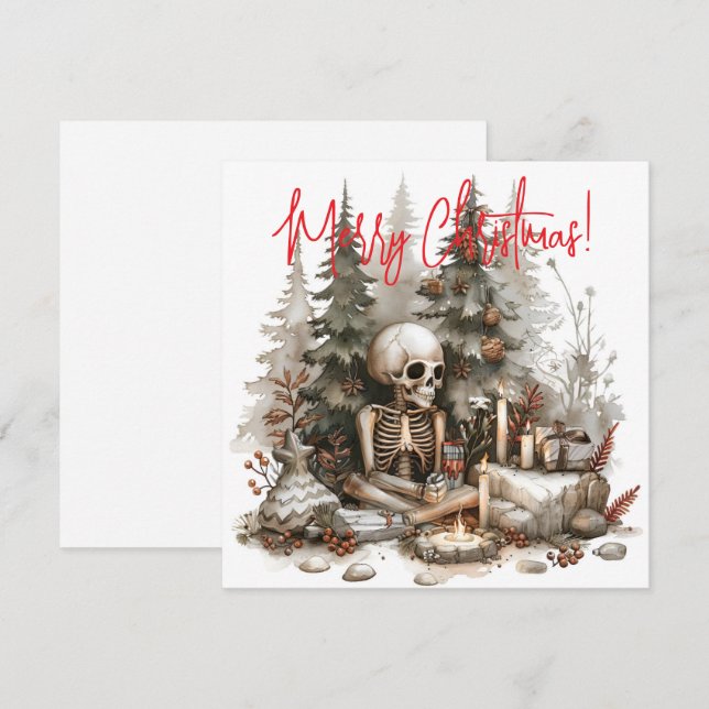 Christmas Skeleton with Christmas Trees (Front/Back)