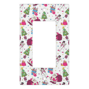 Christmas Sketch Pattern Light Switch Cover